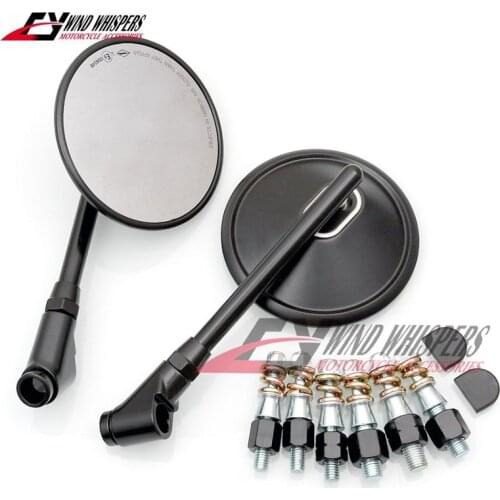 CNC Rear View Mirrors Cafe Racer For Honda CB400 CB750 CB1300 Vesap Piaggio Spring Sprint GTS300 medley KYMCO SYM Srteet Scooter