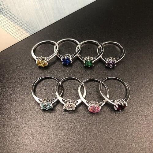 Fashion Luxury Rings For Women Anniversary Zircon Ring Ladies Ring Romantic Girlfriend Silver Color Ring Jewelry Accessories