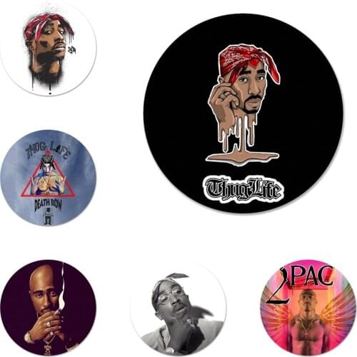 2Pac Tupac Amaru Shakur Icons Pins Badge Decoration Brooches Metal Badges For Clothes Backpack Decoration