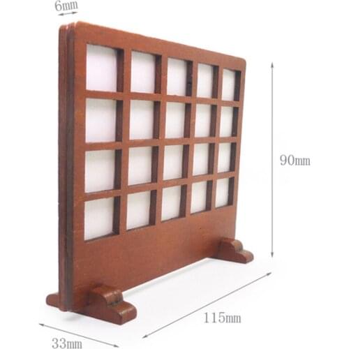 1/12 Dollhouse Miniature Furniture Accessory Handmade Window Shape Screen