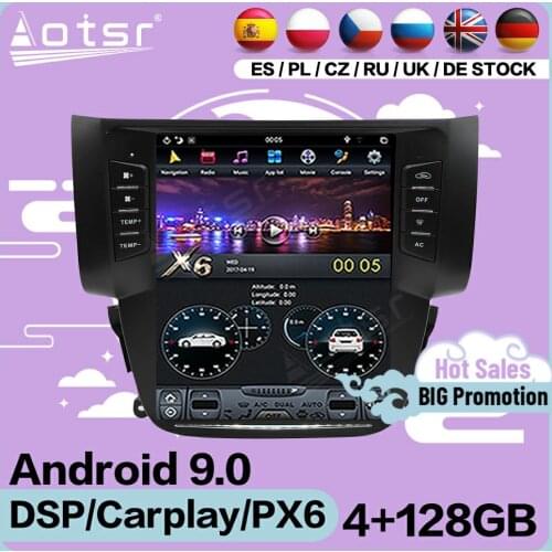 128G Carplay Tesla Screen Multimedia Stereo Android Player For Nissan Sylphy 2012 2013 2014 2015 2016 2017 Audio Radio Head Unit