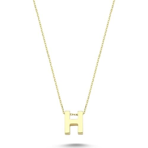 14k (585) Gold Word, Letter Pendant, Necklace