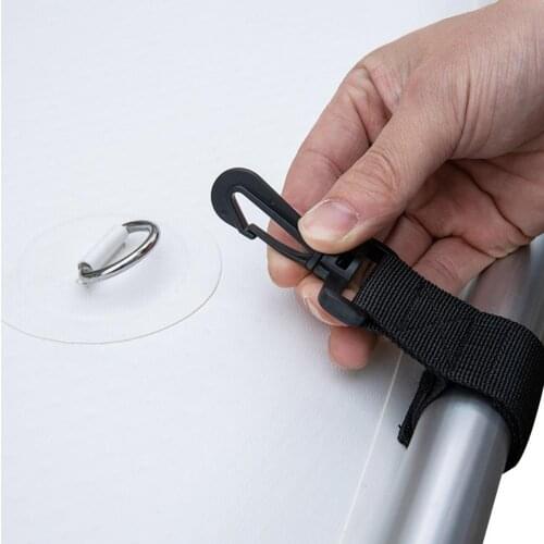 2pcs Kayak Marine Boat Paddle Oar Clips Fishing Rod Holder Surfing Paddle Buckle Adjustment Webbing Strap Holder Snap Clip Swim