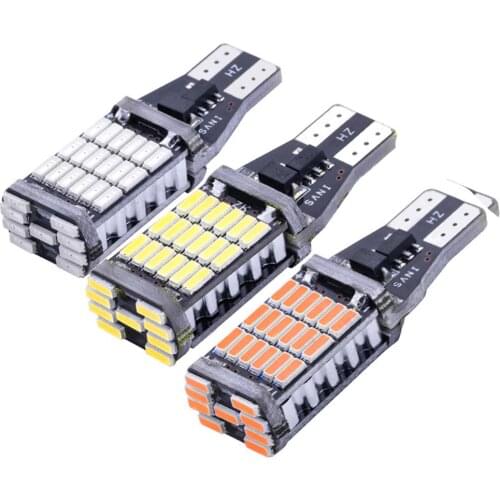 2Pcs T15 4014 45SMD Canbus LED Car Brake Reverse Turn Signal Fog Light Wit Lamp