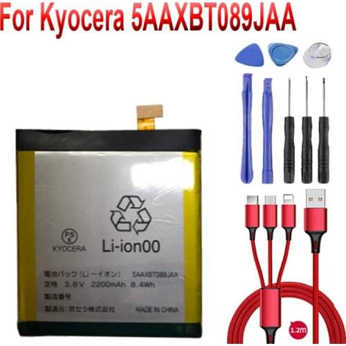 3.8V forKyocera battery 5AAXBT089JAA+USB cable+toolki