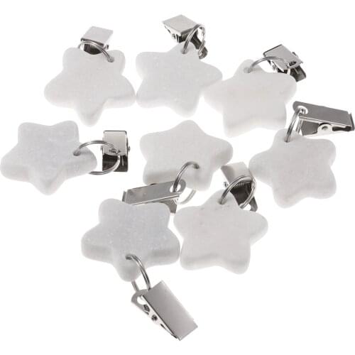 8 Pentagram Stone Tablecloth Weights Stainless Steel Metal Clip Buckles Weight DIY Hanging Cloth Party Picnic Table Cover Decora