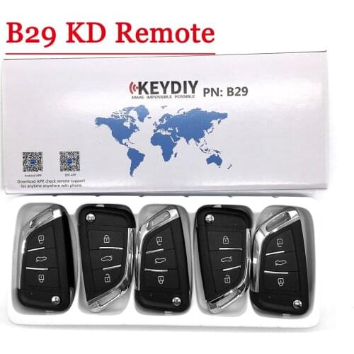Free shipping ( 5pcs/LOT ) NEW model KD900 KD900+ URG200 KD-X2 Key Generator B Series Remote B29 3 button Universal KD Remote