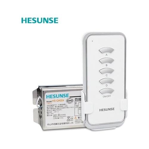 Free shipping HS-QA024 85V-265V 4ch Wireless RF Remote Control Switch