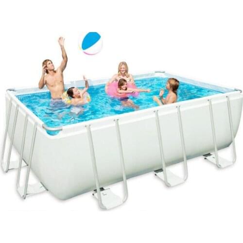 L4.12*W2.01*H1.22m Large inflatable swimming pool Outdoor swimming pool with metal frame Flex swimming pool high tensile