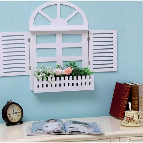 Flower Decorative window fake window living room porch tea shop creative European wall decoration wall background pendantrack