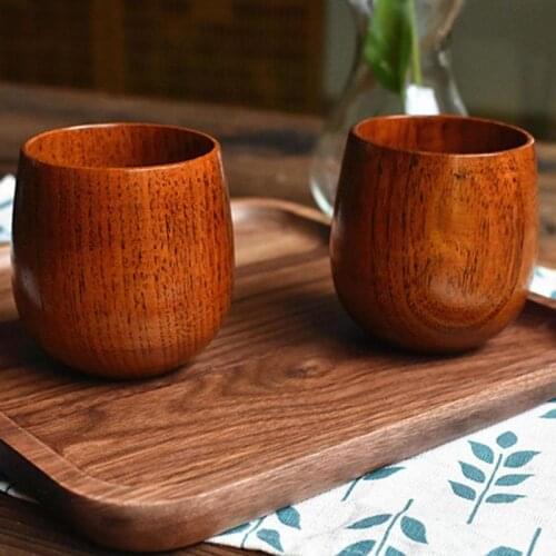 180ml Wood Cup Primitive Handmade Natural Spruce Wooden Cup Breakfast Beer Milk Drinkware Green Tea Cup water bottle