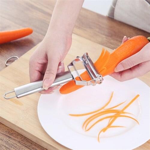 Double Headed Cutter Carrot Grater 1Pcs Silver Vegetable Peeler Peeler Potato Kitchen Tool Stainless Steel Multi-function