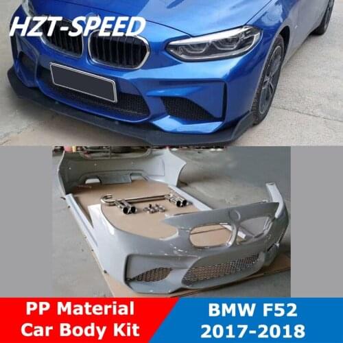 F52 MT Type PP Unpainted Car Body Kit Front Bumper Side Skirts Rear Bumper For BMW 1 Series F52 118i 120i 125i Modify M5 17-18