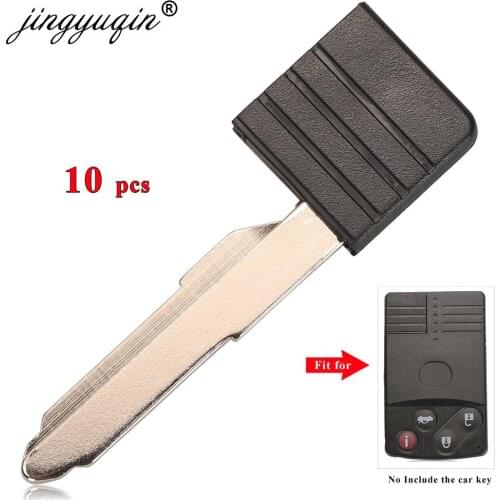 Jingyuqin 10pcs/lot For Mazda 5 6 CX-7 CX-9 RX8 Miata MX5 Remote Smart Key Fob Card Uncut MAZ24 Insert Blade Blank