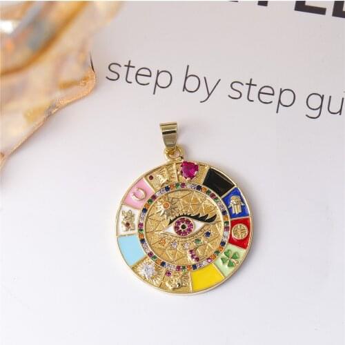 JUYA Vivid Eye of Horus Pendants Greek Eyes Charms Pendant For Women Handmade Bracelet Finding DIY Necklace Accessories Supplies