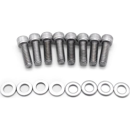 SBC Valve Cover Bolts Kit Head Screws Cup Head Knurled Bolts Cylindrical Head Socket Replacement for Chevy 283 327 350 383 400