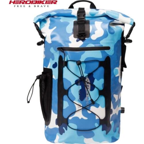 35L Motorcycles Bag Waterproof Rear Bag Multi-Function Backpack Wearable SaddleBags Moto Bag Racing Travel Luggage Camouflage