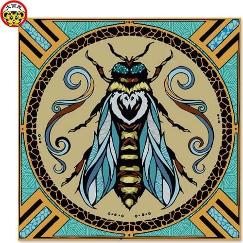 Painting by numbers art paint by number bee plate specimen Draw on canvas Digital Painting Famous paintings Abstract painting
