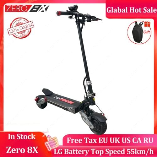 Newest Zero 8X Mini electric scooter dual motor 52V1600W off-road 55km/h Wide wheel scooter Folding handle double charger