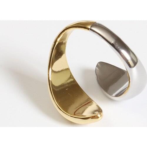 New Creative Fashion Simple Glossy Opening Rings Charming Handmade Jewelry For Woemn Birthday Gift Adjustable