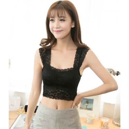 New Fashion Womens Tube Top Lace Elegant Top Bra Sweet Straped Blouse Elastic Blouse Tube Top Sexy Woman Bralette Crop Top