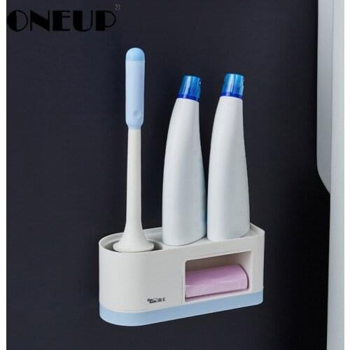 ONEUP TPR Toilet Brush Head Holder with Tweezer Long Handle Bathroom Brush For Toilet WC Cleaning Tool Bathroom Accessories Set