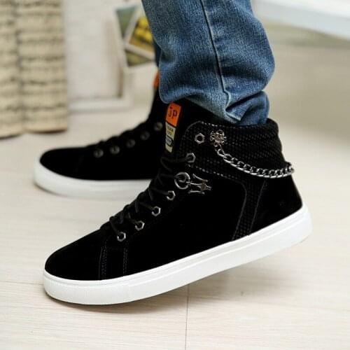 Autumn and Winter New Mens Boots High-top Korean Style Trendy Male Martin Boots Explosion