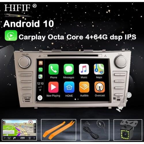 RAM 4G+64G Android 10 DSP IPS AV Output CAR DVD PLAYER Carplay For Toyota Camry 2007 2008 2009 2010 GPS navigation radio stereo