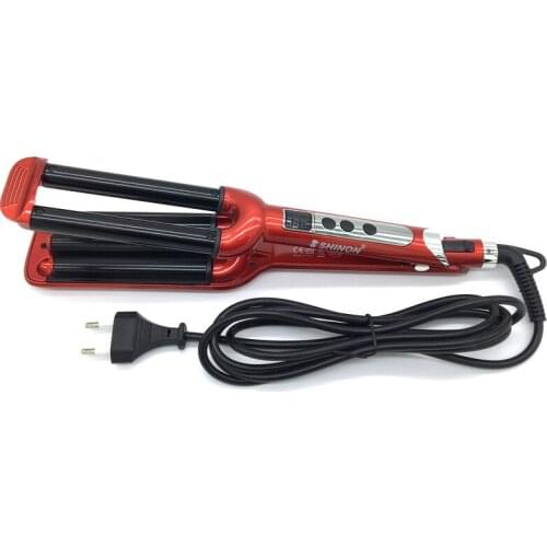 Sale 3 Barrels LCD Display Rollers Ceramic Triple Curling Hair Waver Iron Curling Deep Wave Curler Hair perm Freeshipping