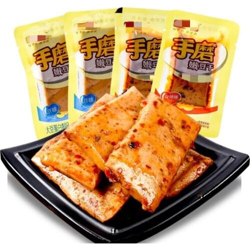 Hand milled bean curd spicy snack Hunan specialty small package dried bean curd 1Sachet