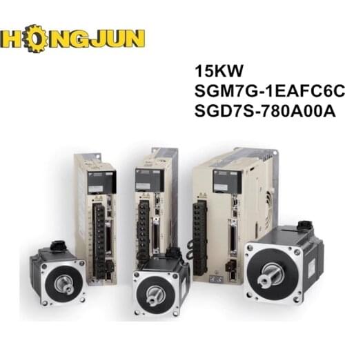 SGM7G-1EAFC6C + SGD7S-780A00A + cables Original YASKAWA 15KW servo motor with brake and driver