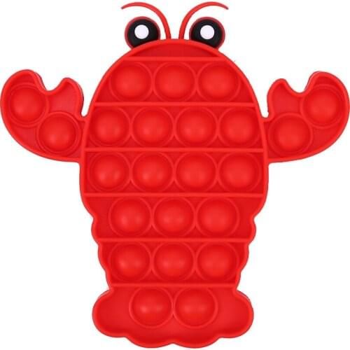 Silicone Push Bubble Lobster Sensory Toys for Autism Stress Reliever Anxiety Relief Funny Toys for Adult Child