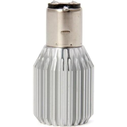 LED Motorcycle Headlamp 12W H/L COB BA20D Bulb Motorbike Headlight DC 12V New