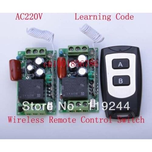 LED SMD Light Power ON OFF AC220V 1CH wireless switch 200M RF Receiver&Transmitter 10A Latched Add controller freely