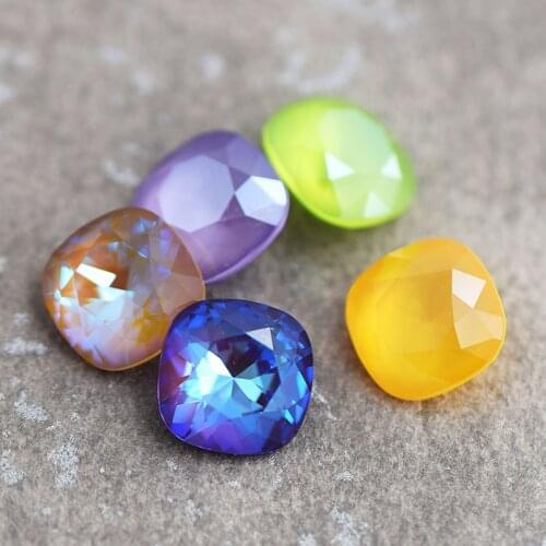 Nail art decorations MK Cushion Fancy Stone Glass Crystal rhinestones Pixie Stones Fat square Beads strass Clothing & Accessorie