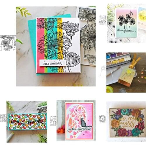 Spring Dandelion Flowers Chicken Metal Cutting Dies and Stamps DIY Scrapbooking Card Stencil Paper Cards Handmade Album