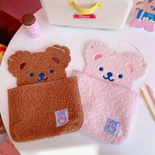Japanese Cute Bear Wall Hanging Storage Bag Ins Hanging Bag Bedroom Behind The Door Storage Bag Decoration Hanging