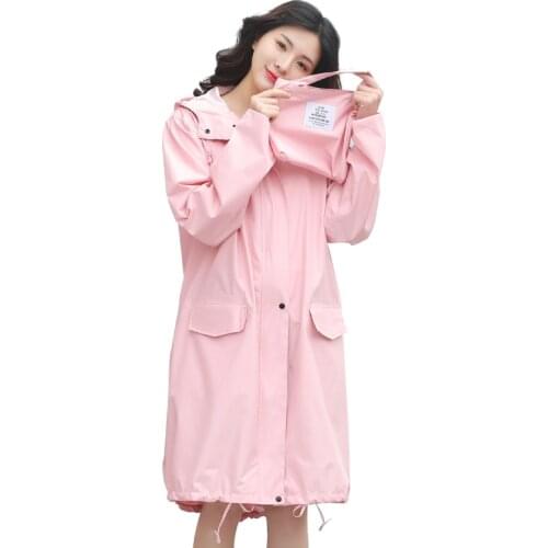 Adult Raincoat Women Jacket Long Outdoors Waterproof With Hood Impermeable Poncho Hiking Cycling Yagmurluk Woman Jacket BE50rc