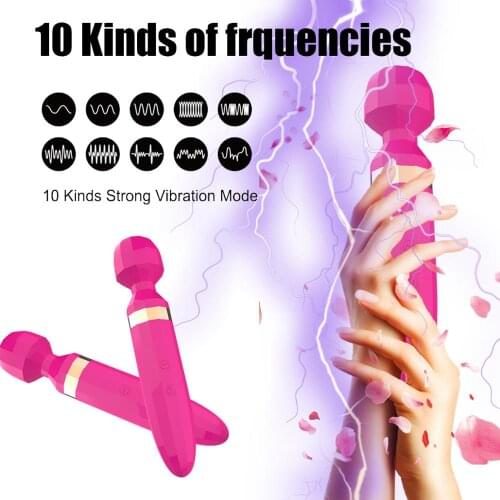 Female Multispeed Rechargeable AV Magic Wand Vibrator Sex Toys G spot Body Massager Clitoral Stimulator Strong vibration Sexshop