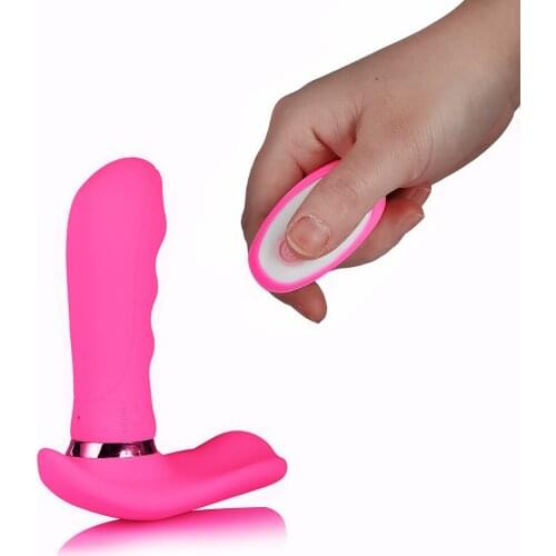 Women masturbation device pulse warming double shock rod invisible wear butterfly simulation penis wireless remote control sex a