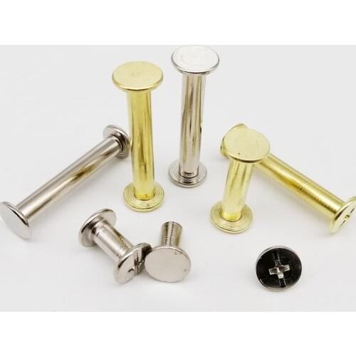 2/10pcs M5x5-150mm Golden Silver Leather Bag Belt Photo Scrapbook Album Book Post Binding Screw Chicago Screw Nail Rivet Bolt