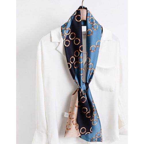 2020 Silk Scarves Women Foulard Head Hijab Small Scarf Ladies Chiffon Shawl Wrap Muffler Pareo Bandanna Female Free Shipping