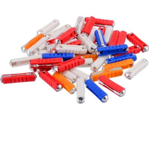 50Pcs/Kit 5A 8A 16A 25A Classic Car Auto Fuses Kit Ceramic Continental Car Fuse Torpedo Bullet Automotive European Fuse