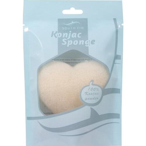 7 Color Heart-shaped Natural Soft Konjac Facial Puff Face Cleanse Washing Sponge Exfoliator Cleansing Spong durable Makeup Tool