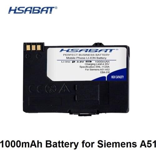 HSABAT EBA-510 1000mAh Battery for Siemens A51 A52 A55 A56 A57 A60 A62 A65 A75 C55 C56 C60 C61 C70 C71 A70 S55