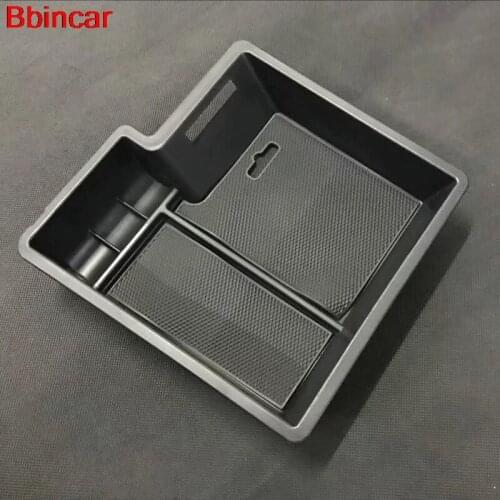 Bbincar Interior Accessories For Porsche Cayenne 2018 2019 ABS Plastic Front Seat Center Armrest Storage Box Container Trim 1Pcs