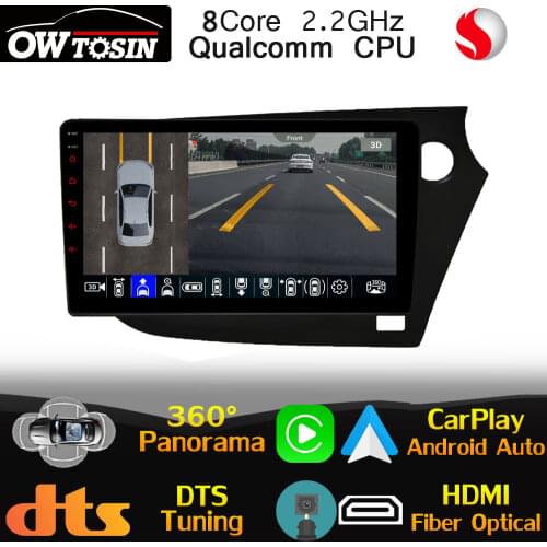 Qualcomm CPU Android Car Multimedia Player For Honda Insight 2 2009-2014 Auto 4G LTE WiFi Optical HDMI 360 Camera Head Unit DTS