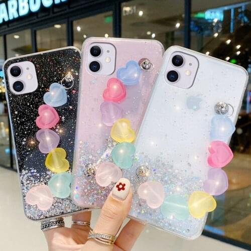 Rainbow Love Bracelet Glitter Stars Phone Case For iPhone 11 Cover Cases For iPhone 12 Pro Max X XS Max 6 6S Plus 8 Plus 7Plus