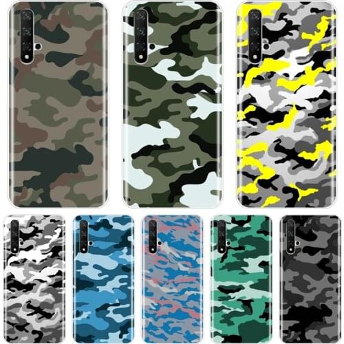 Camouflage Military Back Cover For Huawei Honor 8A Pro 8S V20 Soft Silicone Case For Huawei Honor 10i 20i 20 Lite Pro Phone Case