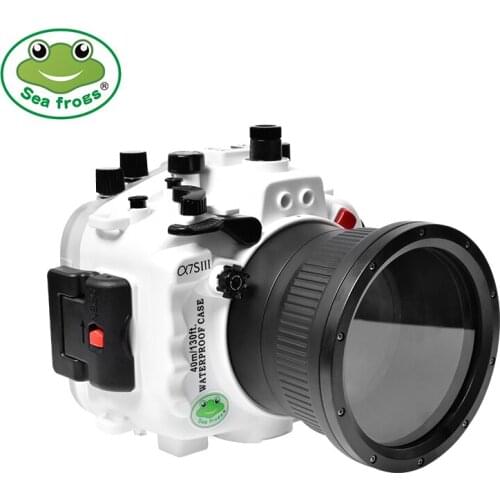 Seafrogs White Case For Sony A7 S III Waterproof Camera Housing IPX8 Diving 40m Underwater Photography Case Watertight Cover Bag